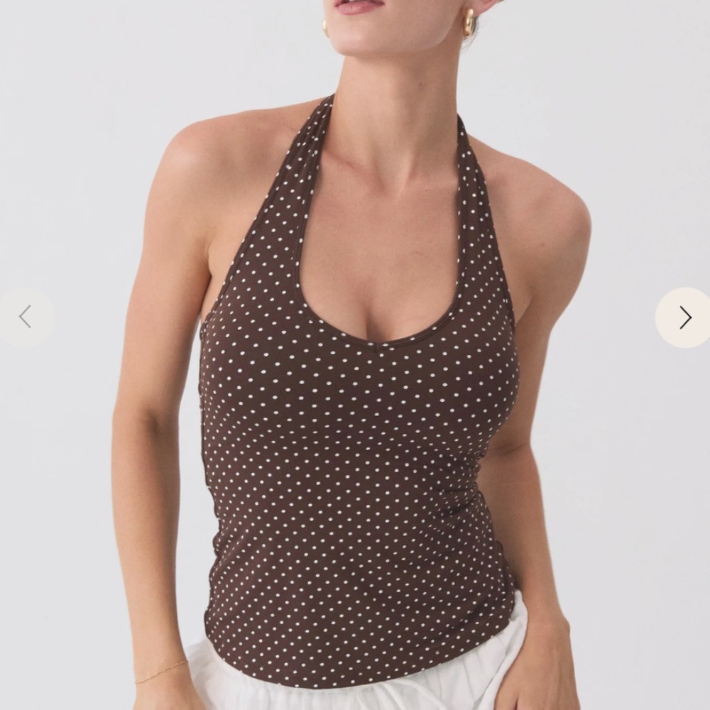 Klassy Halter Brami Polka Dot Top